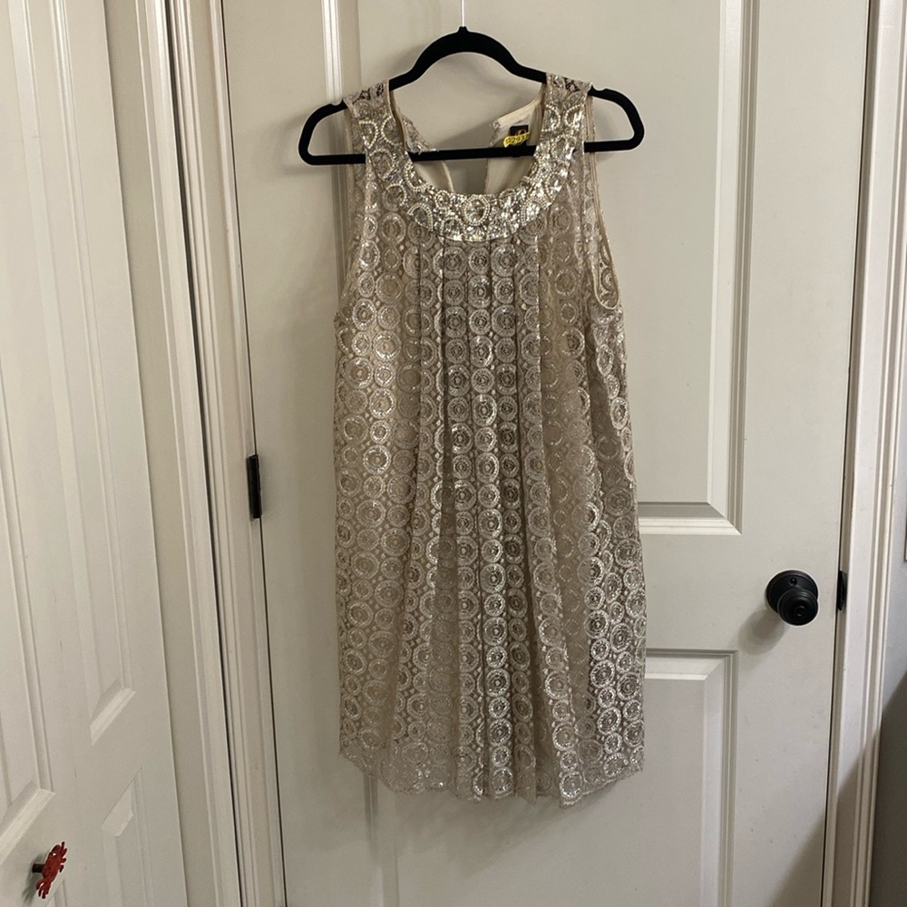 Anthropology bead simmering dress size 12